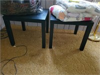 2 Lightweight Black End Tables