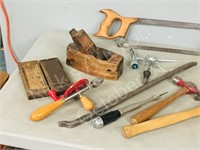hand tools - saws, hammers, files, block plane