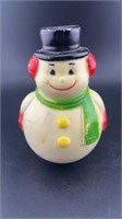 Vintage Roly Poly Snowman Musical Toy by Kiddie