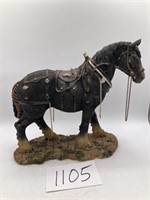 Dark Draft Horse, Resin-13.5"x14"