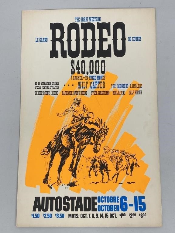 Expo 67 Great Western Rodeo Wilf Carter Autostade