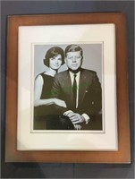 Framed and matted photograph - John F Kennedy and