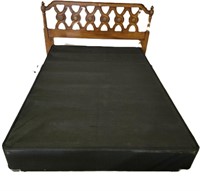 Solid wood headboard with adjustable bed frame