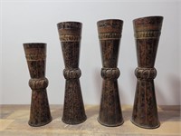 (4)  Metal Candle  Holders