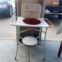 Red and White Wash Stand