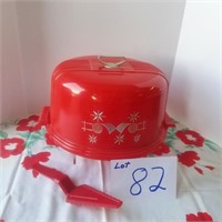 Red Cake Carrier & Cake Lifter