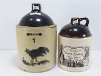 TWO STONEWARE JUGS