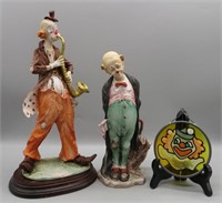 Whimsical Clown Figurines (3)