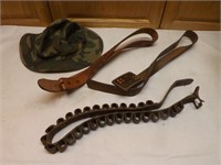 Camo Hat, Ammo and Other Belts