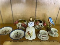 Lot-saucers, Bells, candle holders, etc.