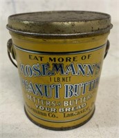 Moseman's 1 Pound Peanut Butter Tin Can