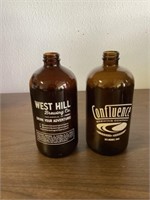 Local brewery bottles