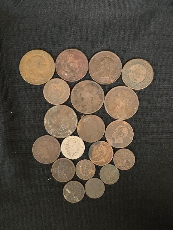 19 - 1800'S FOREIGN COINS