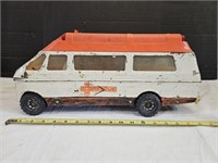 18" L Vintage Toy  Metal  Tonka Ambulance Truck