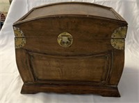 Small wood chest 10.5”T x 9.75”W x 8.25”D