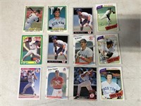 12 Red Sox baseball collectors cards