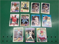 11 Phillies baseball collectors cards
