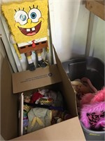 Box & tote full of toys