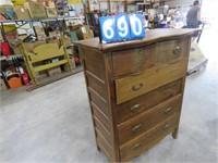 WOODEN DRESSER MISSING A FEW DRAWER HANDLES