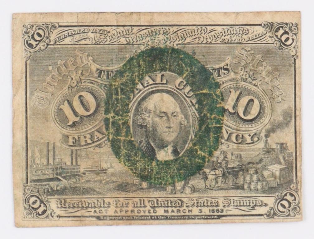 ANTIQUE US FRACTIONAL CURRENCY NOTE