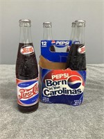 Set of 4 Commemorative Pepsi Bottles 1940-50