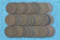 Roll of 1800s Indian Head Cents (50)