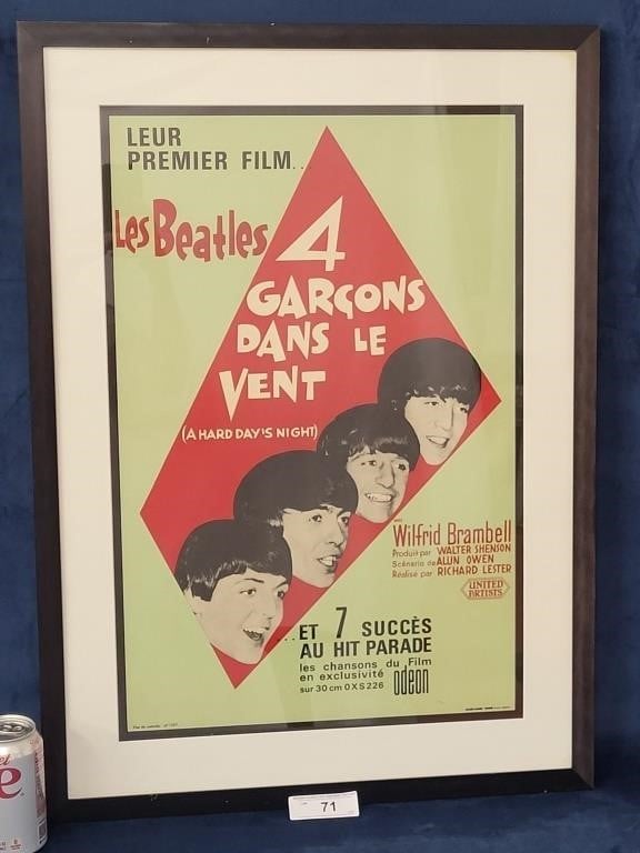 BEATLES Hard Days Night French poster