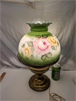 Vintage Parlor Lamp Hand Painted