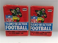 (2) 1980 Fleer Teams In Action Sealed Wax Packs