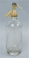 Vintage Schweppes Glass Seltzer Bottle
