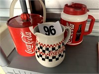 Coca-Cola Pitcher, Ice Bucket & Drink Cooler