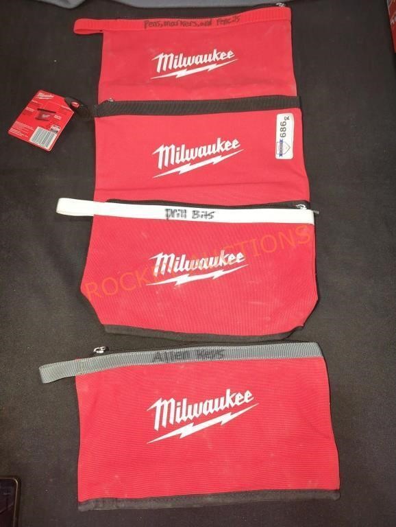 Milwaukee Zipper Pouches, 4 Count