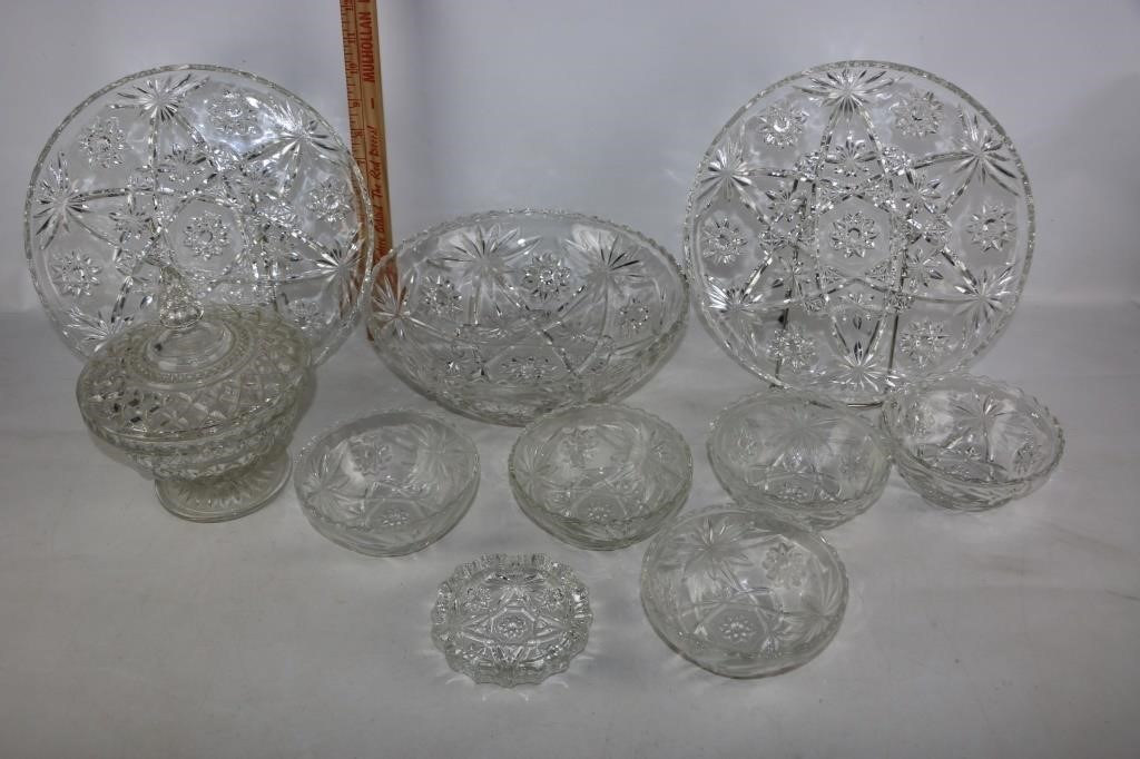 Cut Glass Platters, Bowls and More