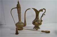 Brass Ewer, Pitcher,Vase & Candle Snuffer
