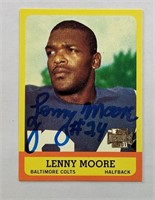 Lenny Moore Colts HOF Signed Auto Topps Card