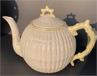 Vintage "Belleek" Limpet Yellow Tea Pot