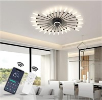 40'' Modern Black Ceiling Fans with 26 LED L
