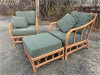 Henry Link for Lexington Bamboo Chairs & Ottoman