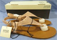 NEW A.N.A. SABRINA BLUSH FLAT SANDALS SIZE 10M