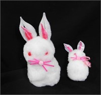 White Plush w/red eye bunny set (2 total)