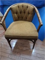 Vintage Barrel Back Upholstered Chair