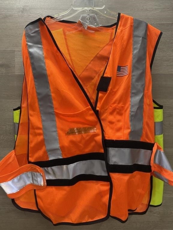 Safety Vest Lot Of (2) - BNSF Rail Road & W