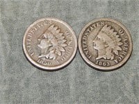 1859 & 1863 Indian Head Cents
