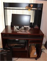 COMPUTER DESK, PRINTER, AND OFFICE SUPPLIES