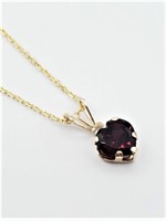 10kt. Yellow Gold 6mm Natural Garnet (0.75cts) &