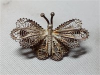 OF) 925 sterling silver butterfly pin