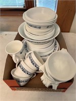 Corelle dishes (white with blue flowers)
