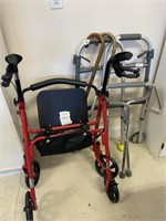 MCKESSON ROLLING WALKER/CANES/ACSESSORIES