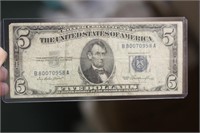 1953 Blue Seal $5.00 Note