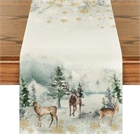 (N) Artoid Mode Watercolor Deer Trees Snowflakes C